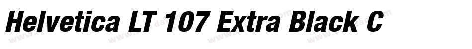 Helvetica LT 107 Extra Black Condensed Oblique字体转换